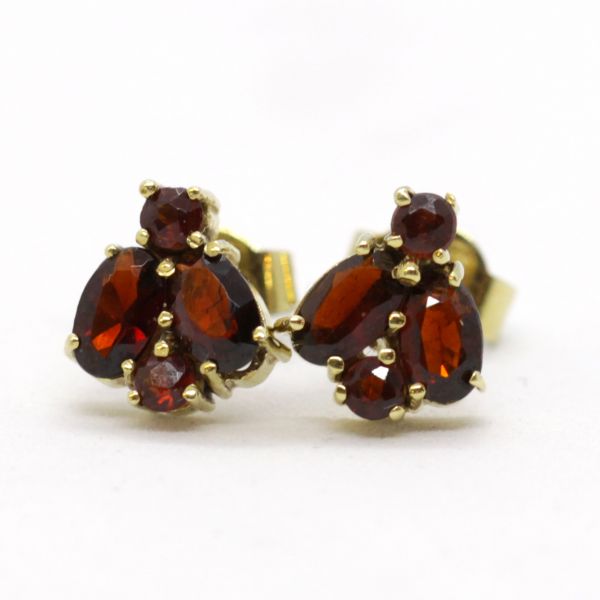 Ohrstecker Granat 333er Gelbgold (9001)