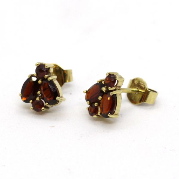 Ohrstecker Granat 333er Gelbgold (9001)