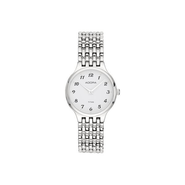 Adora Trends Damen Armbanduhr AT5644 Titan silberfarbend NEU