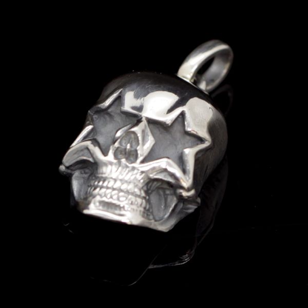 Anhänger "SMALL STAR SKULL" 925er Silber 10 x 16 x 34 mm NEU