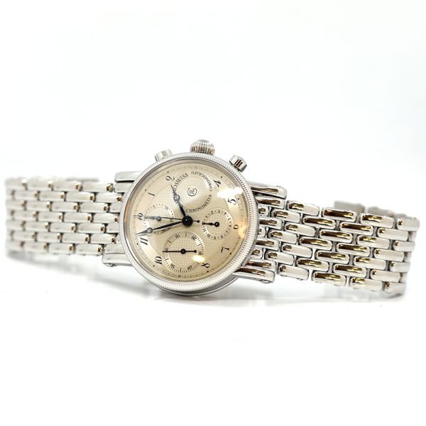 Chronoswiss LUNAR Edelstahl Chronograph Ref. CH7523C Full Set (24738)