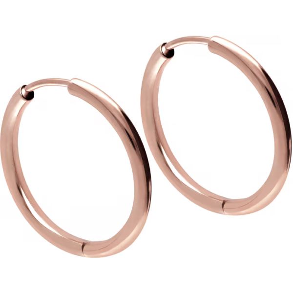 Creolen Chirurgenstahl 316L Roségold 2 mm Innendurchmesser 18 mm CSO329-RO NEU