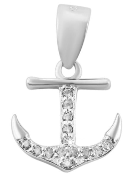 Anhänger Anker "Maher" 925er Silber rhodiniert Zirkonia 5310103-002 NEU