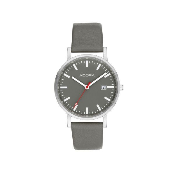 Adora Armbanduhr Bahnhofsuhr Edelstahl 5 Bar Ø 38 mm AB6666 NEU