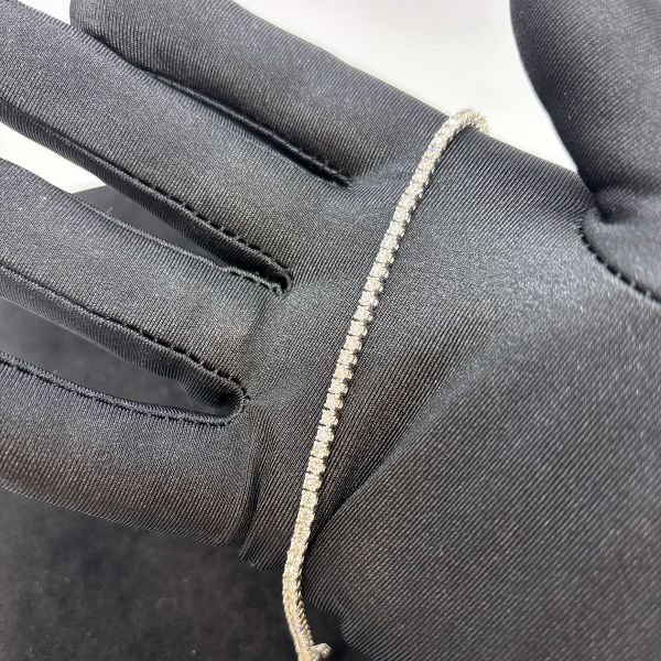 Tennisarmband 750er Weißgold 66 Diamanten im Brillantschliff ca. 3,22 Ct 16,5 cm (34561)