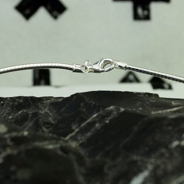 Omega Halsreif 925er Silber 43 cm 2 mm Stärke NEU