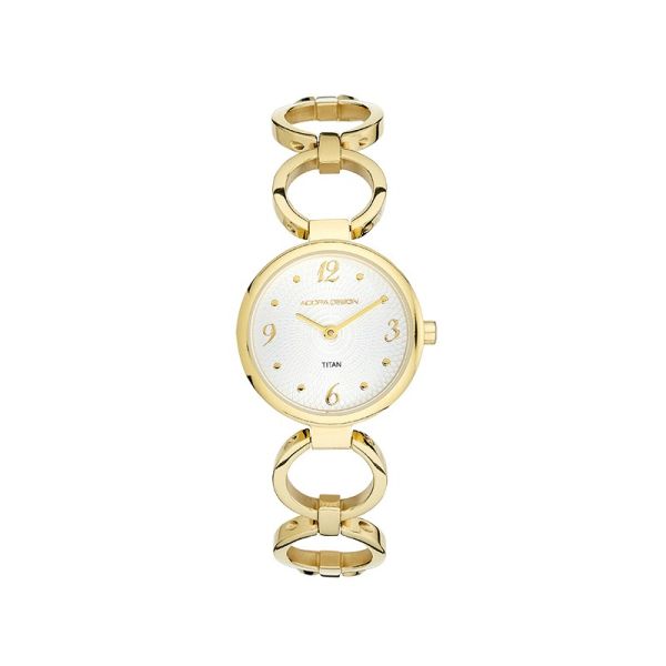 Adora Damen Armbanduhr Titan IP Gold AD8574 NEU