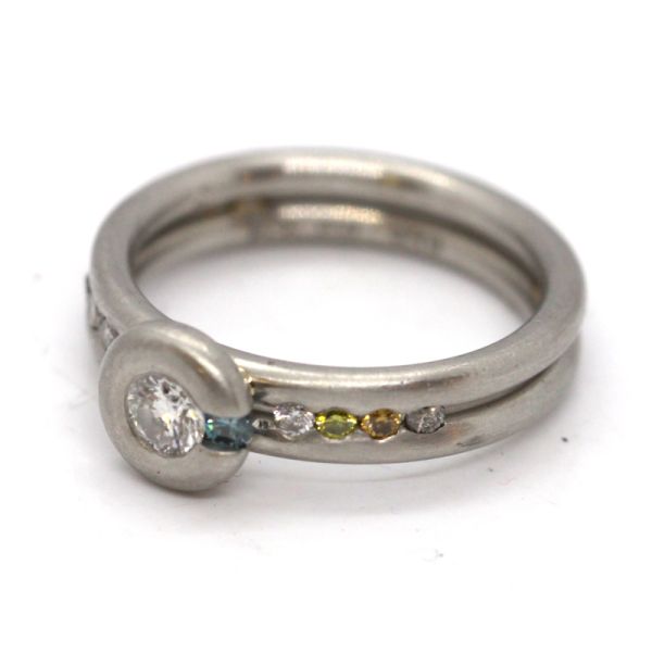 Brillantring 950er Platin 0,45 Ct Diamanten im Brillantschliff GR 53 (13392)