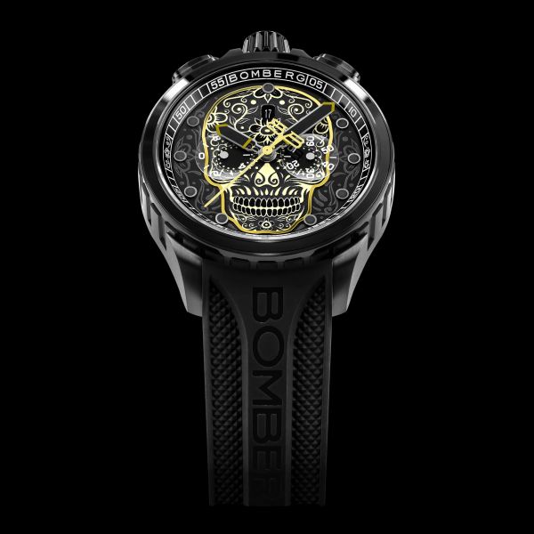 BOMBERG BOLT-68 HERITAGE SUGAR SKULL GOLDEN BS45CHPBA.060-8.12 Ltd. Edition NEU