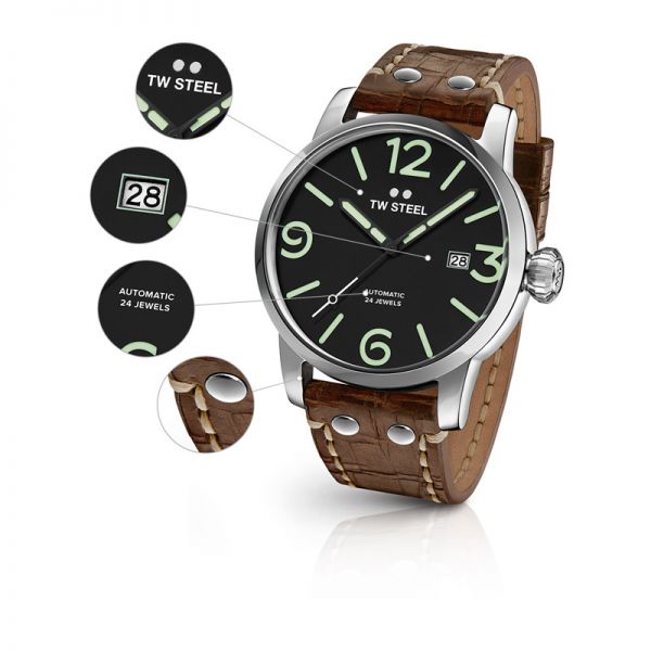 TW STEEL MS15 Maverick 45 mm Edelstahl Automatik NEU