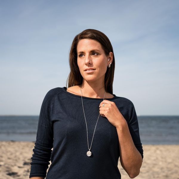 DUR Anhänger "Fischschwarm" 925er Silber rhodiniert Steinsand/Strandsand P3907 NEU