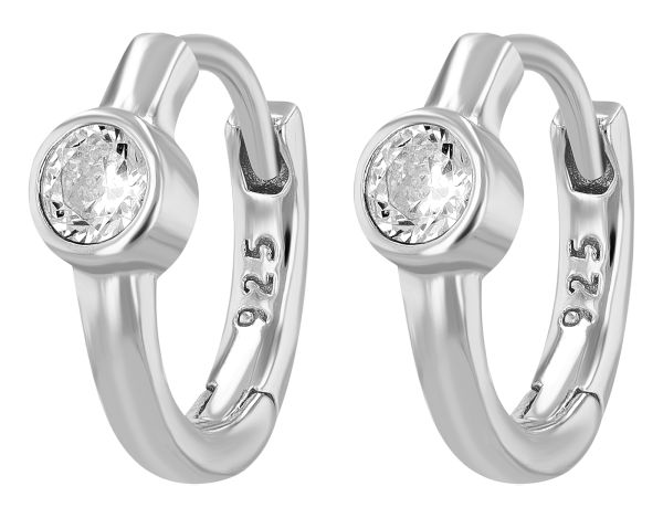 Creolen "Mexine" 925er Silber rhodiniert Zirkonia 5300688-005 NEU