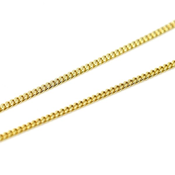Halskette Flachpanzer Panzerkette 925er Sterling Silber vergoldet 60 cm / 1,7 mm Breit NEU