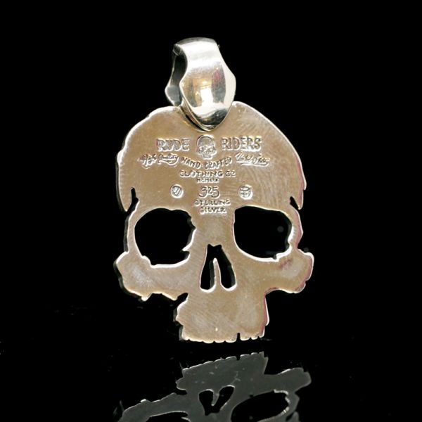 Anhänger "SKULL" in 925er Silber 24 x 35 mm by Rude Riders NEU