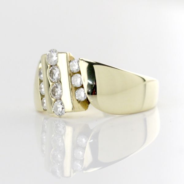 Diamant Damen Ring 750er Gelbgold 0,36 Ct Diamnaten im Brillantschliff GR 58 (6858)
