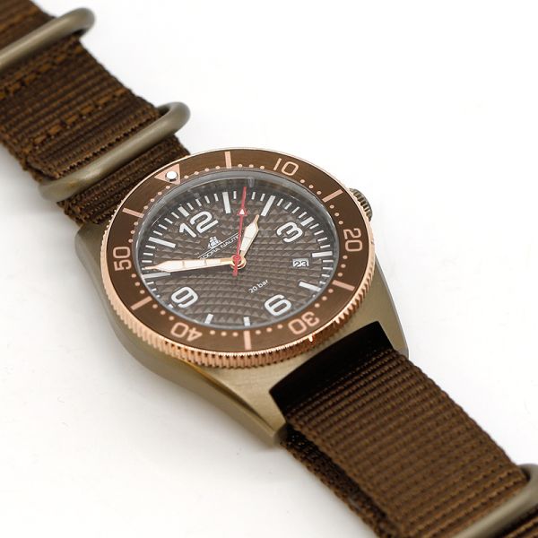 Adora Nautic Armbanduhr Edelstahl Nato Armband AN2367 NEU