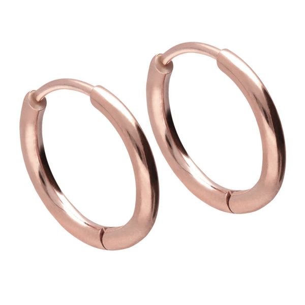 Creolen Chirurgenstahl 316L Roségold 2 mm Innendurchmesser 10 mm CSO329-RO NEU