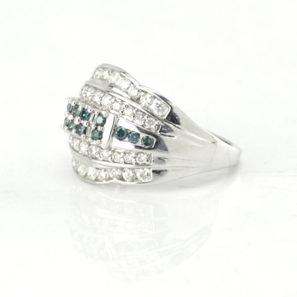 Cocktail Brillant Ring 585er Weißgold 0,86 Ct Diamanten im Brillantschliff GR 54 NEU (6679)