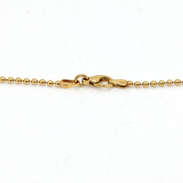 Brillant circa 0,14ct Collier 750er Gelbgold Kugelketten Muster (23283)