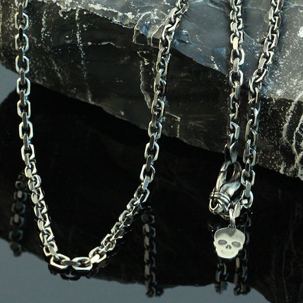 JJJ LA Ankerkette 925er Silber geschwärzt 60 cm Damen Herren NEU