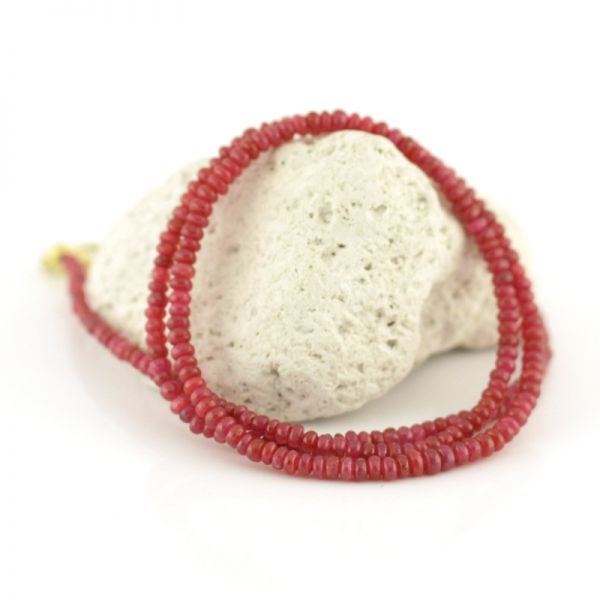 Rubin Kette 585er Gelbgold Karabiner Verschluß 45 cm