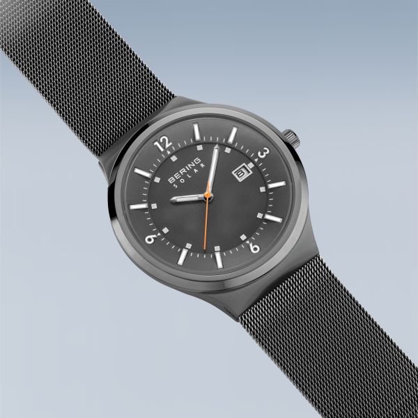 BERING Armbanduhr Solar grau poliert/gebürstet 14442-077 NEU