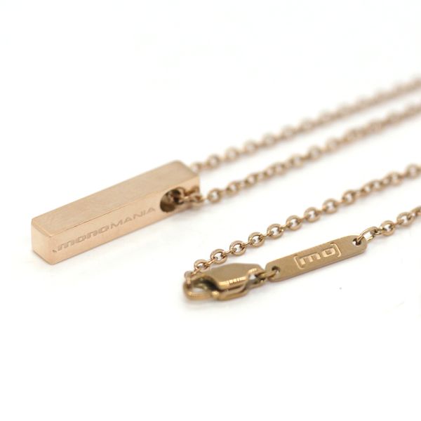 monomania Pure Collier "Stab" Edelstahl PVD Roségold Ankerkette 60 cm NEU