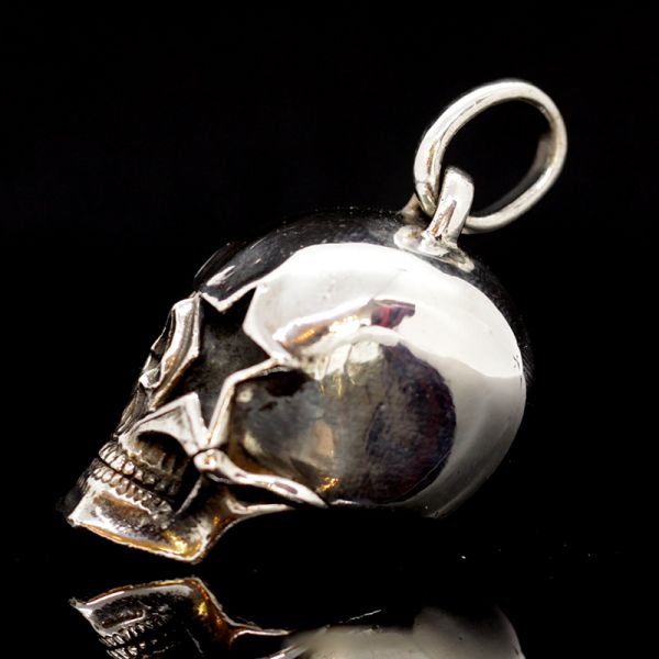 Anhänger "BIG STAR SKULL" 925er Silber 25 x 40 x 50 mm NEU