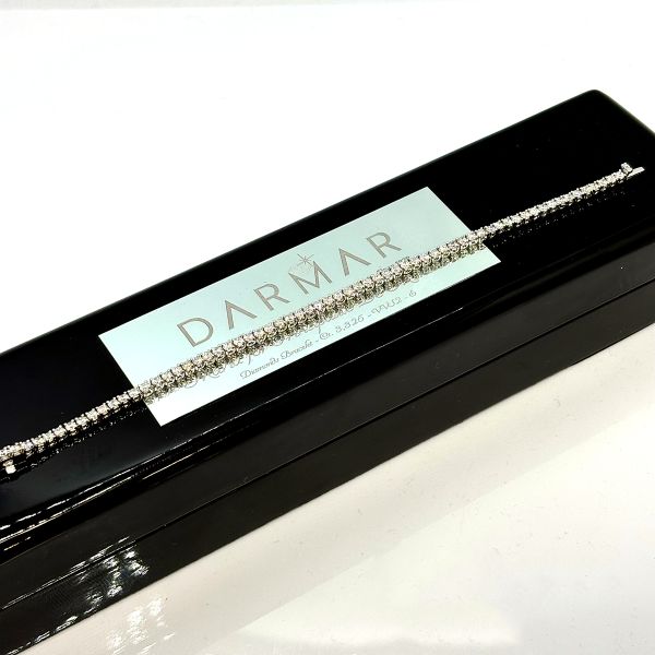 Tennisarmband 750er Weißgold 66 Diamanten im Brillantschliff ca. 3,22 Ct 16,5 cm (34561)