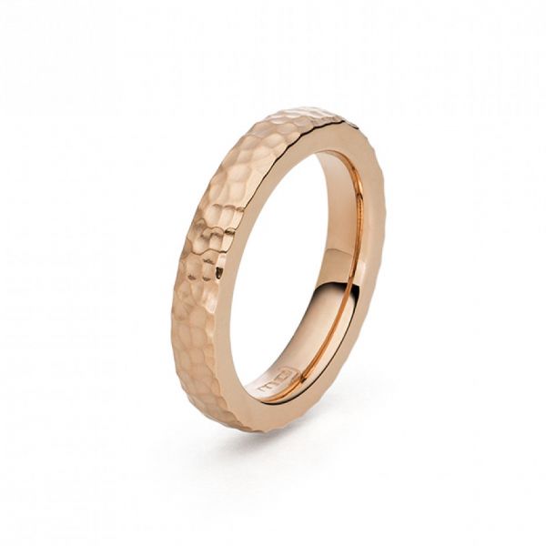 monomania me(mo)ry Ring Hammerschlag Edelstahl Rosé GR. 57 NEU