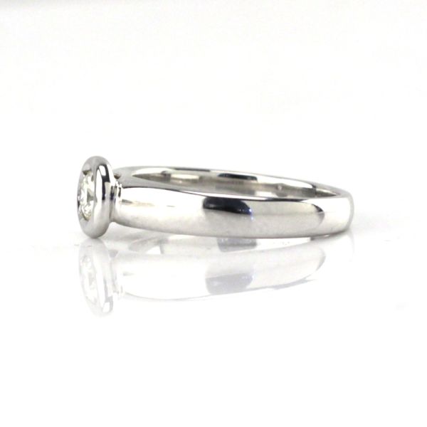 Solitär Brillant Ring 585er Weißgold 0,25 Ct Diamant im Brillantschliff GR 53,5 NEU (6679)