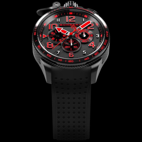 BOMBERG BOLT-68 Racing "KYALAMI" Chrono 45 mm Edelstahl PVD Black Silikonband BS45CHPBA.059-17.12 NE
