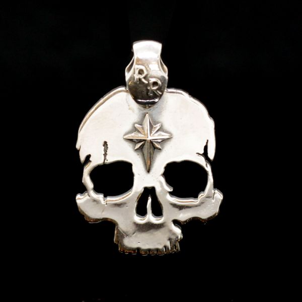 Anhänger "SKULL" in 925er Silber 24 x 35 mm by Rude Riders NEU