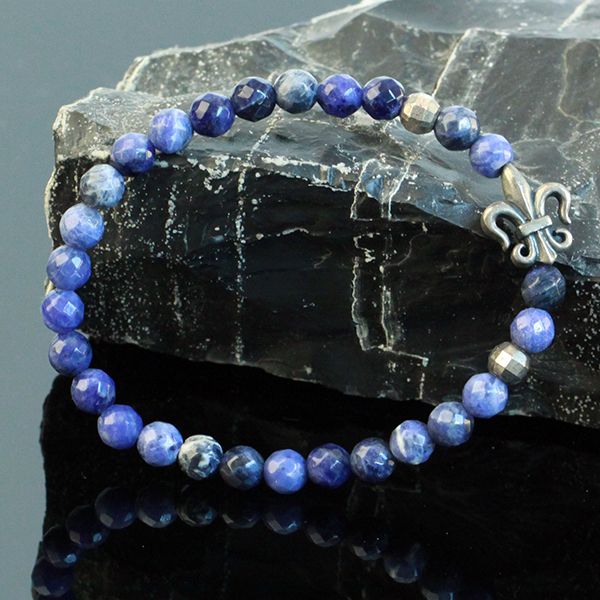 JJJ LA Achat Armband "LILY" 4 mm Achat Kugeln facetiert