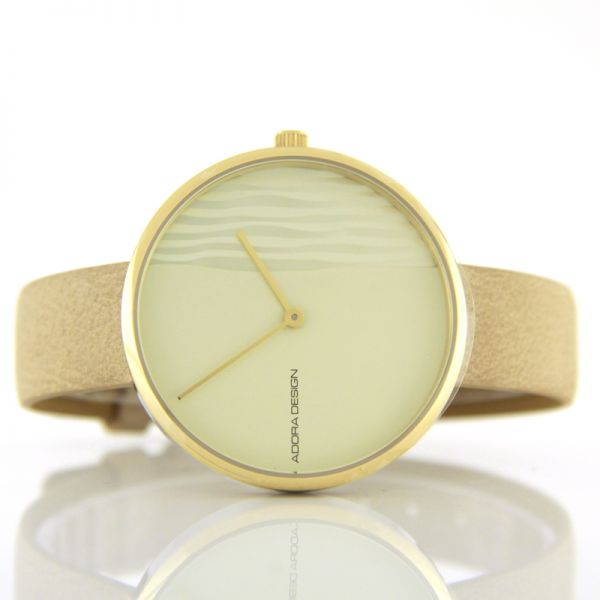 Adora Design Damen Armbanduhr AD8170 Bi-Color am Lederband