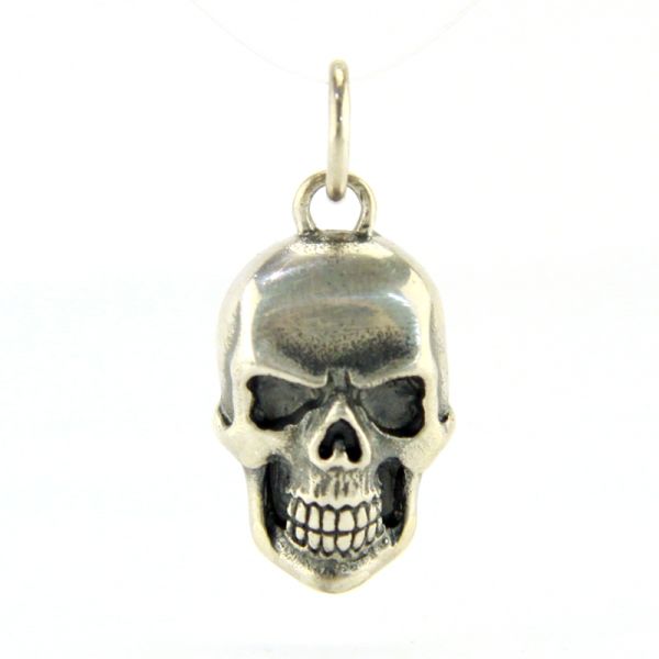 JJJ LA Anhänger "SMALL SILVER SKULL" kleiner Totenschädel in 925er Silber Herren Damen