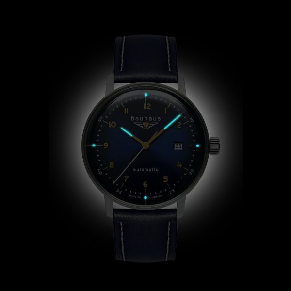 Bauhhaus "Dessau" Herren Armbanduhr Date Automatic Ref.: 2064-3 NEU