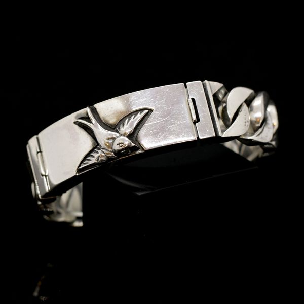 Armband Panzerarmband massiv "SWALLOW" 925er Silber Buckle 18 x 190 mm NEU