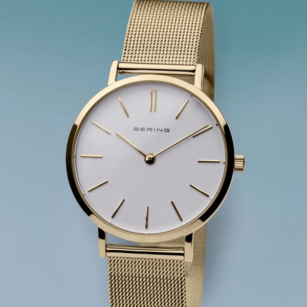 BERING Damen Armbanduhr Classic gold glänzend 14134-331 NEU