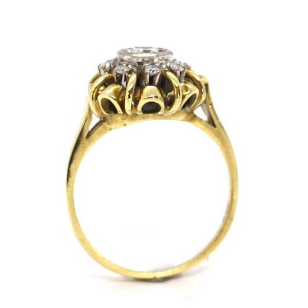 Antiker Diamant Ring 585er Gelbgold GR 54 ca. 0,28 ct (14092)