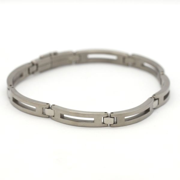 BOCCIA Titanium Armband Gliederarmband 210 mm kürzbar (2864)