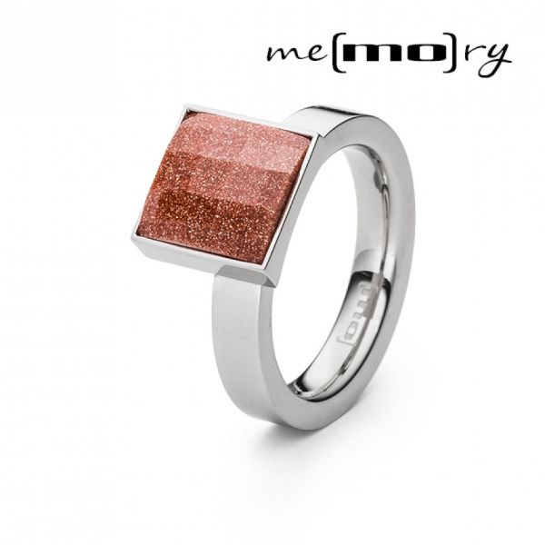 monomania Ring, Edelstahl, Goldfluss braun me(mo)ry