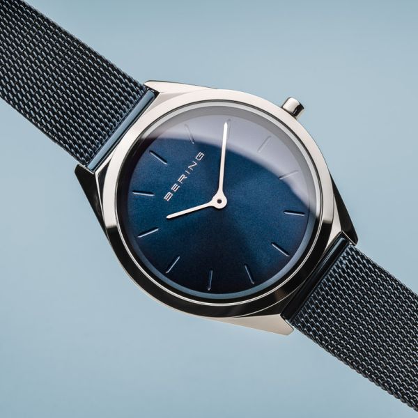 BERING Damen Armbanduhr Ultra Slim silber glänzend 17031-307 NEU