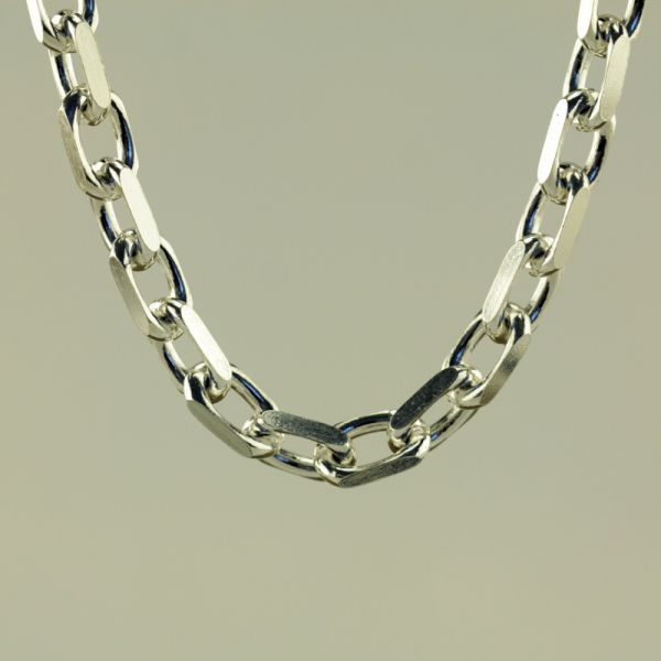 Halskette Ankerkette MASSIV 925er Sterling Silber rhodiniert 70 cm / 5,5 mm Breit NEU