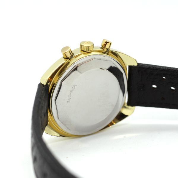 Movado Vintage Chronograph Edelstahl vergoldet (Zenith El Primero) (37526)