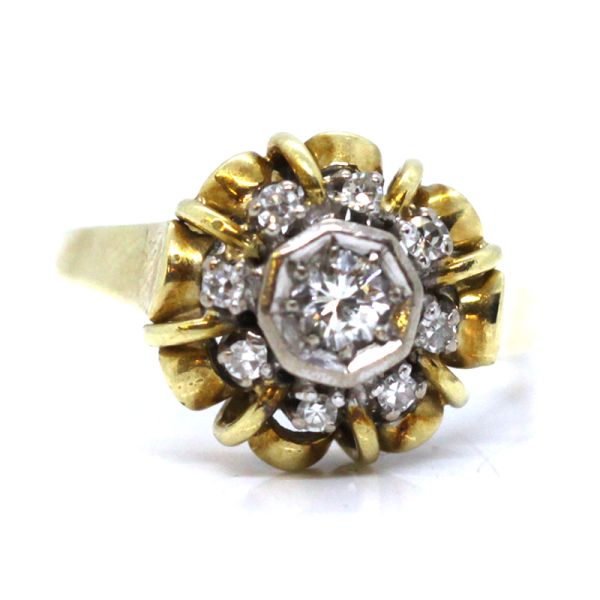 Antiker Diamant Ring 585er Gelbgold GR 54 ca. 0,28 ct (14092)