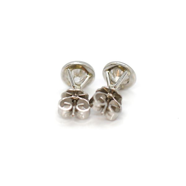 Solitär Ohrstecker Platin je ca. 0,52ct Diamant im Brillantschliff (30213)