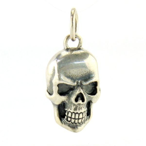 JJJ LA Anhänger "SMALL SILVER SKULL" kleiner Totenschädel in 925er Silber Herren Damen