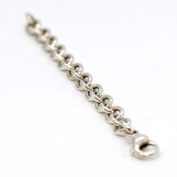 Großes Gliederarmband teilmassiv aus 925er Silber (21512)