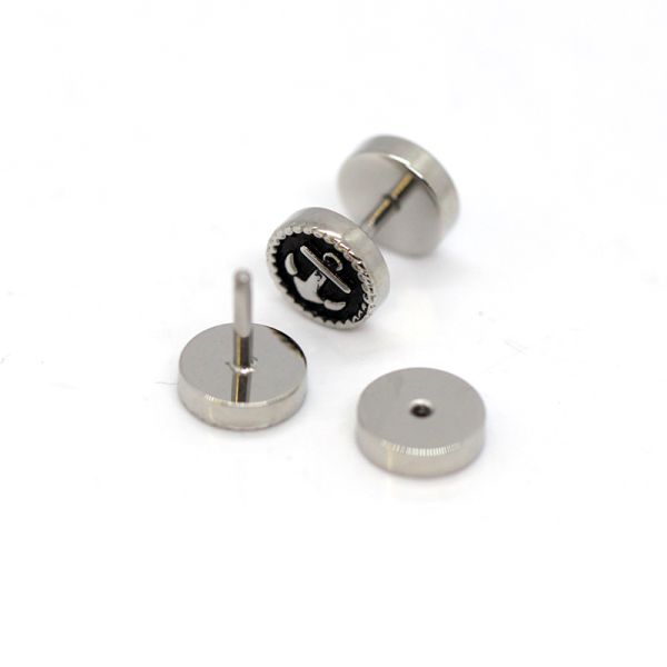 Ohrstecker Fake Plug ANKER Chirurgenstahl 316L NEU